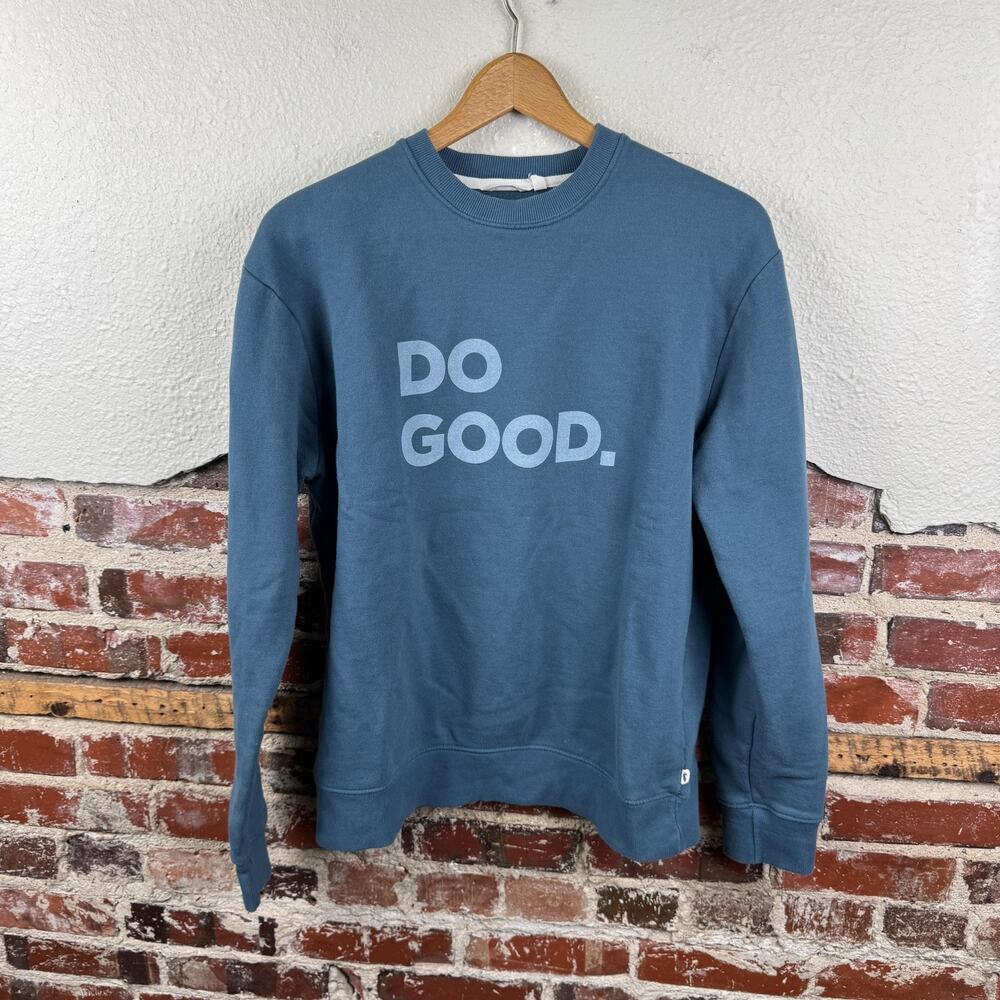 Cotopaxi Sweatshirt Mens Medium Blue Do Good Crewneck Pullover Organic Fleece